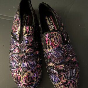 Barely worn Glitter Skechers Air-controlled Memory foam Sz 9